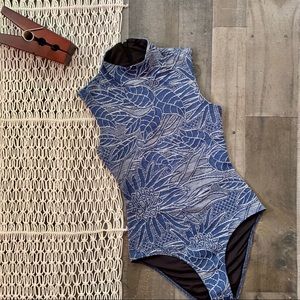 Seea Aiso Leana Lotus Print One Piece Swimsuit